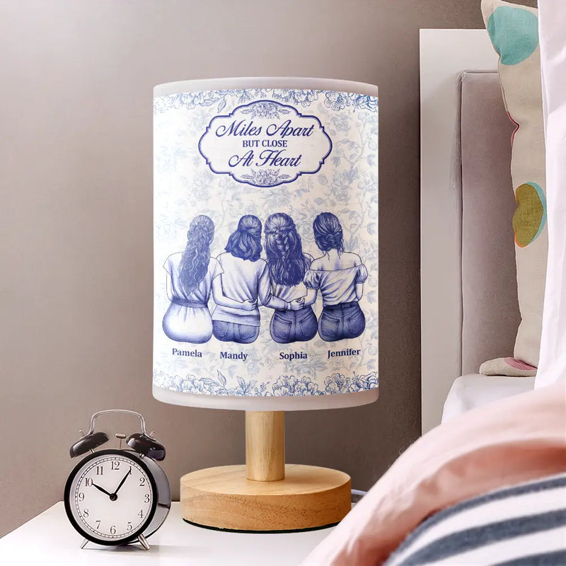 Gift For Bestie, Gift For Women, Christmas, Happy - Not Sisters By Blood But Sisters By Heart - Personalized Fabric Lamp