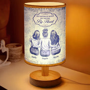 Gift For Bestie, Gift For Women, Christmas, Happy - Not Sisters By Blood But Sisters By Heart - Personalized Fabric Lamp