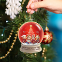 Gift For Bestie, Gift For Women, Christmas, Happy - Not Sisters By Blood But Sisters By Heart 3D Effect Besties - Personalized Custom Shaped Acrylic Ornament