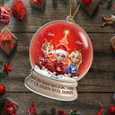 Gift For Bestie, Gift For Women, Christmas, Happy - Not Sisters By Blood But Sisters By Heart 3D Effect Besties - Personalized Custom Shaped Acrylic Ornament