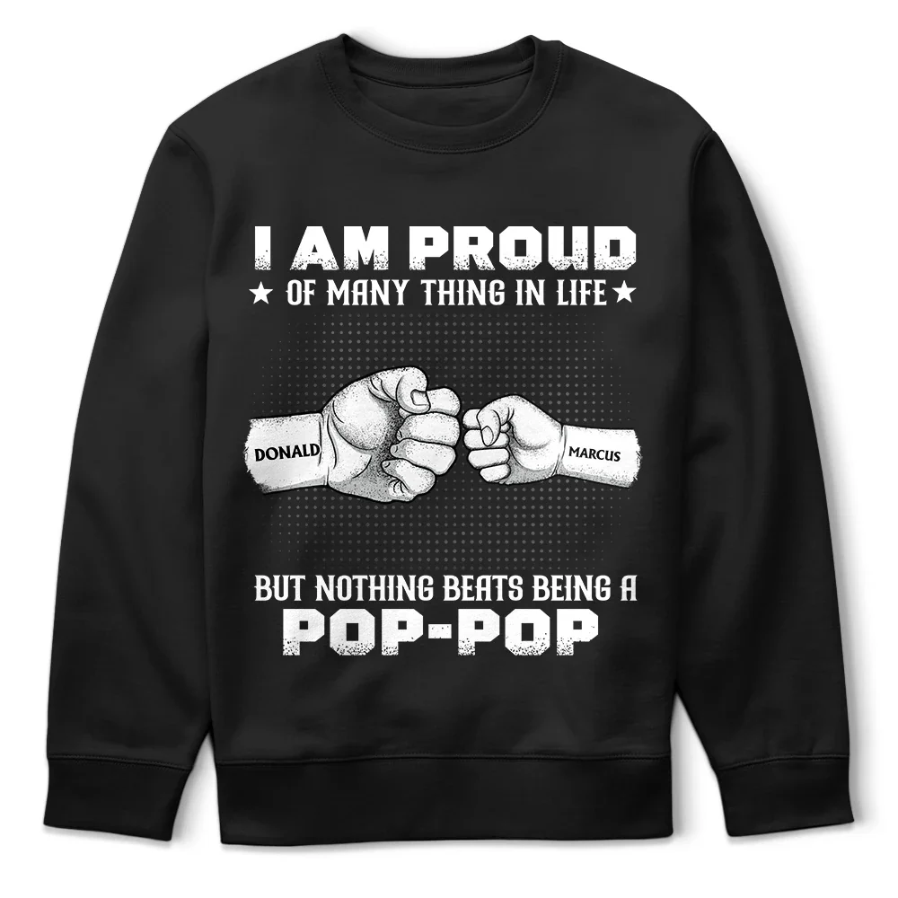 Gift For Father, Gift For Grandpa, Happy - Nothing Beats Being A Grandpa Papa - Personalized T Shirt