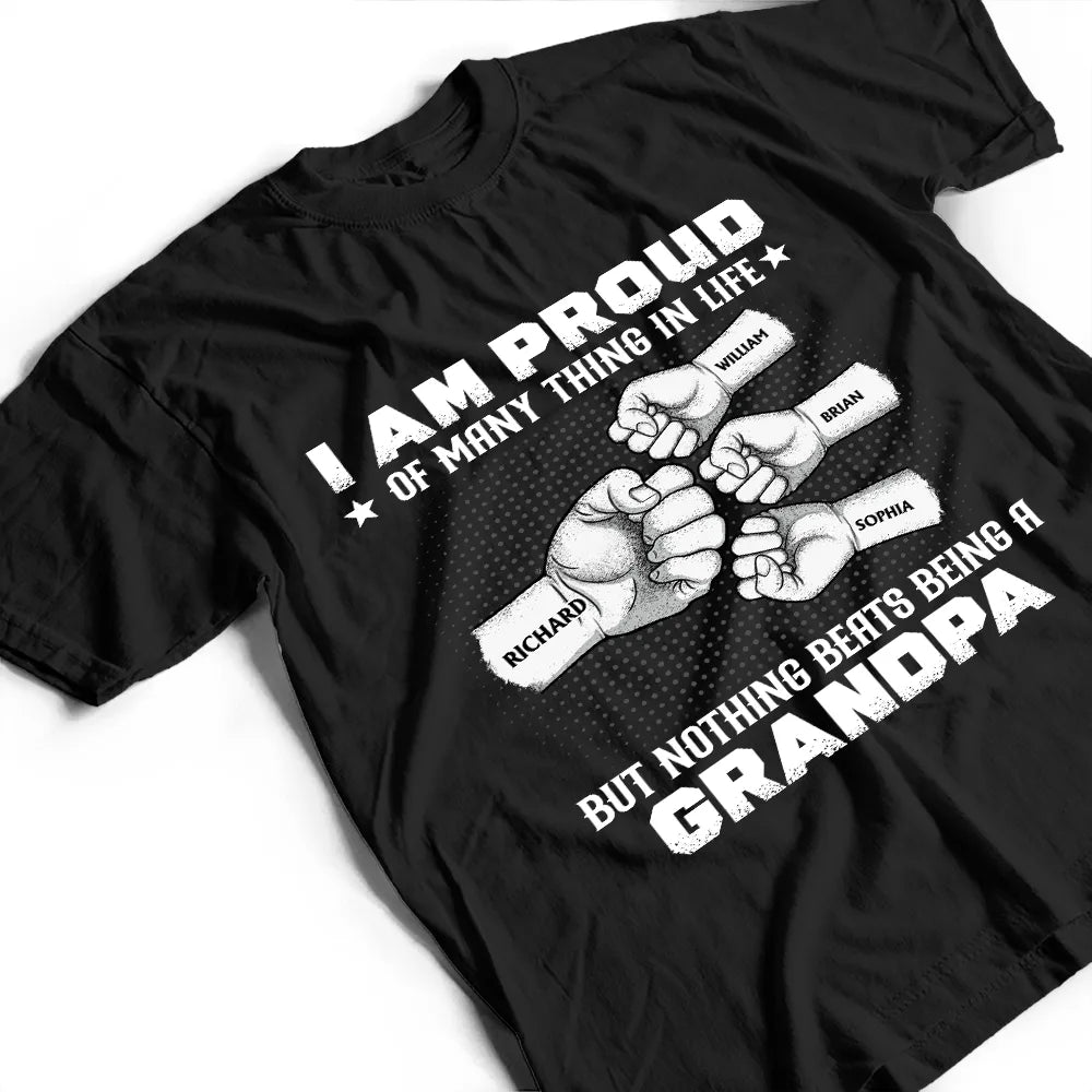 Gift For Father, Gift For Grandpa, Happy - Nothing Beats Being A Grandpa Papa - Personalized T Shirt