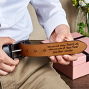 Now You Will Always Think Of Me - Funny Gift For Husband, Boyfriend From Wife, Girlfriend - Personalized Engraved Leather Belt