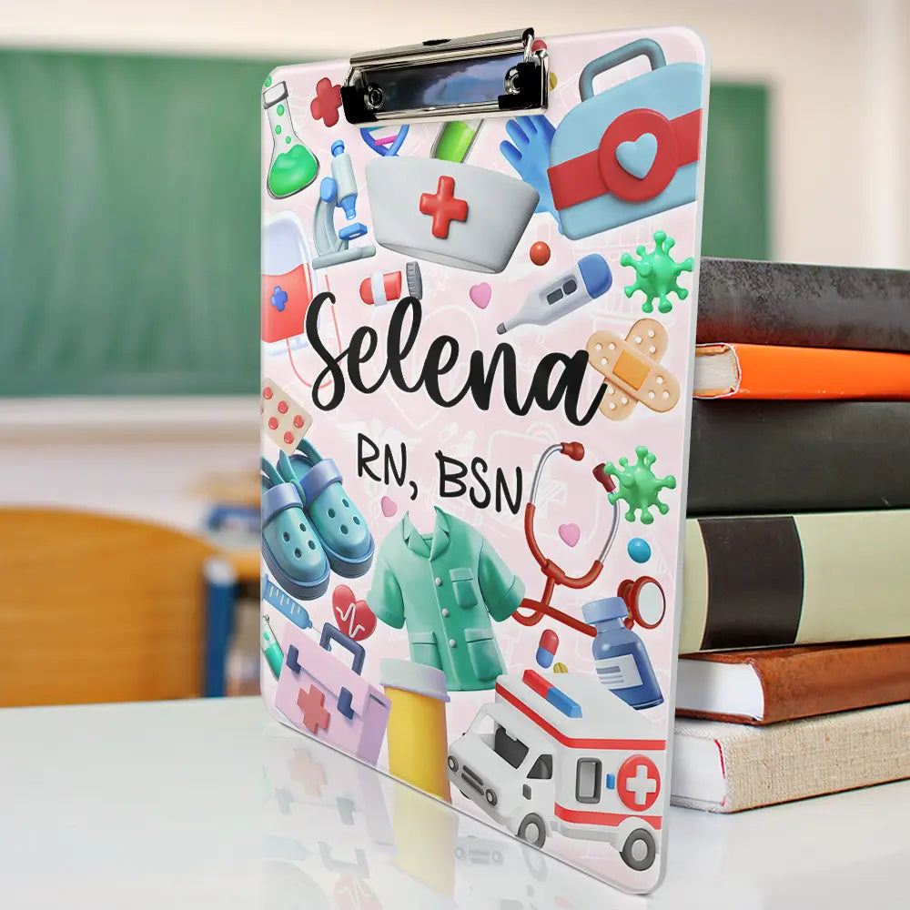 Nurse, Happy - Nurse Life - Personalized Acrylic Clipboard
