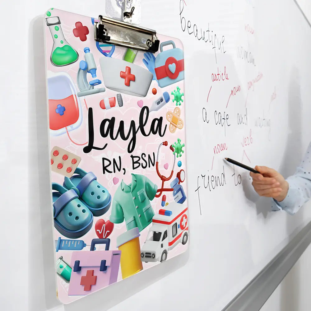 Nurse, Happy - Nurse Life - Personalized Acrylic Clipboard