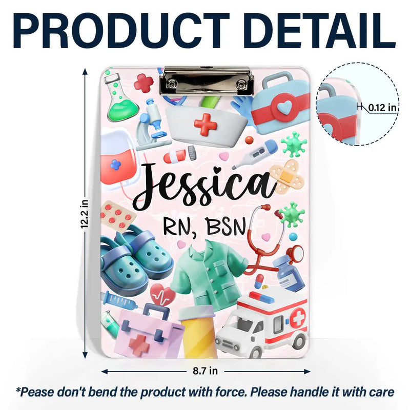 Nurse, Happy - Nurse Life - Personalized Acrylic Clipboard