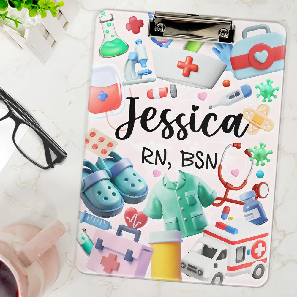 Nurse, Happy - Nurse Life - Personalized Acrylic Clipboard