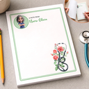 Nurse,Proud,Vector - Nurse Birth Flower Note - Personalized Notepad