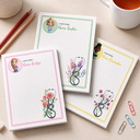 Nurse,Proud,Vector - Nurse Birth Flower Note - Personalized Notepad