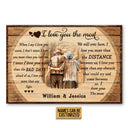 Old Couple I Love You The Most Custom Poster, Gifts For Wedding, Anniversary, Birthday, Grandparents' Day Gift