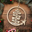 Travel Couple Goal, Destination Of All Year - Personalized Custom Shaped Wooden Ornament