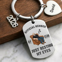 Gift For Husband,Gift For Grandpa,Gift For Father,Retirement,Non-Eng,Vector,Humorous - Official Member Of Club Just Resting My Eyes - Personalized Stainless Steel Keychain