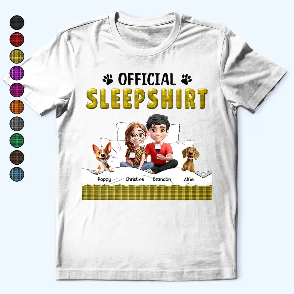 Dog Couple, Dog Lovers, Funny - Official Sleepshirt 3D Effect - Personalized T Shirt