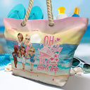 Gift For Bestie,Best friends' Hobby,Summer,Beach - Oh Ship, It’s A Girl’s Trip - Personalized Beach Bag
