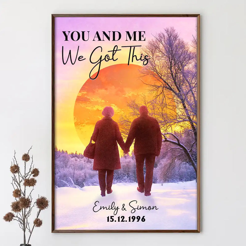 Gift For Couples,Old Couples,Love - Old Couple I Want To Hold Your Hand At 80 Say We Made It - Personalized Poster