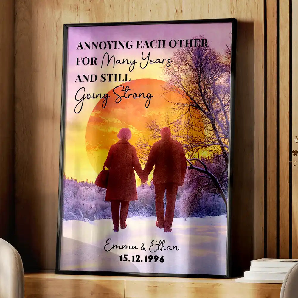 Gift For Couples,Old Couples,Love - Old Couple I Want To Hold Your Hand At 80 Say We Made It - Personalized Poster