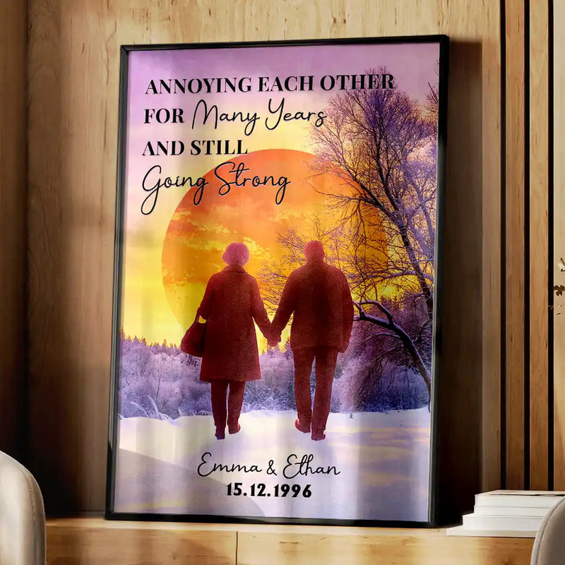 Gift For Couples,Old Couples,Love - Old Couple I Want To Hold Your Hand At 80 Say We Made It - Personalized Poster