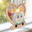 Christmas, Gift For Couples, Happy - On The Way To Building A Life They Love - Personalized Window Hanging Suncatcher Ornament