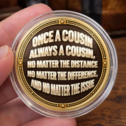 Top Market,Sentimental,Gift For Brother,Gift For Cousin,Christmas,Gift For Sibling,Icon - Once A Brother Always A Brother Gift For Brothers Metal Effect - Personalized Commemorative Keepsake Coin