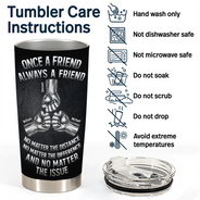 Gift For Brothers,Cousin,Happy - Once A Brother Always A Brother Metal Effect Hand Punch - Personalized Tumbler