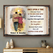 Cadeau commémoratif pour un vieux couple - Affiche personnalisée