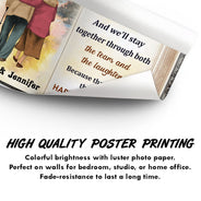 Cadeau commémoratif pour un vieux couple - Affiche personnalisée