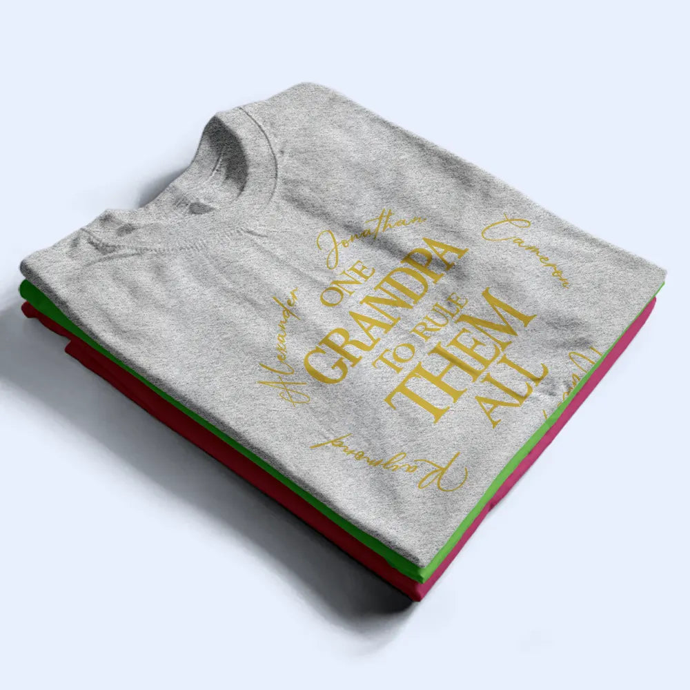 Gift For Father,Humorous,Custom Text - One Dad To Rule Them All Custom Name Ring - Personalized T Shirt