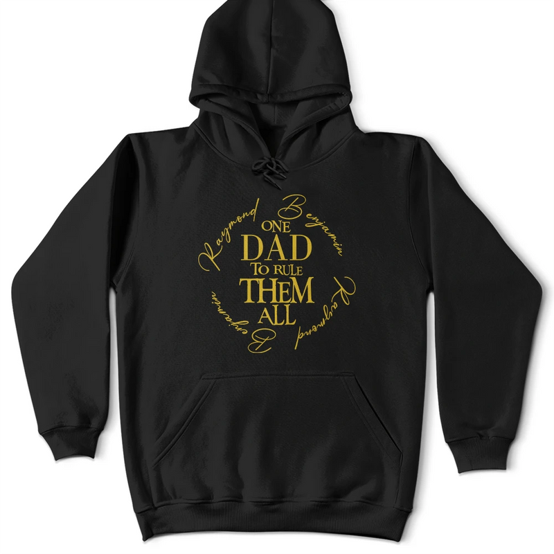Gift For Father,Humorous,Custom Text - One Dad To Rule Them All Custom Name Ring - Personalized T Shirt