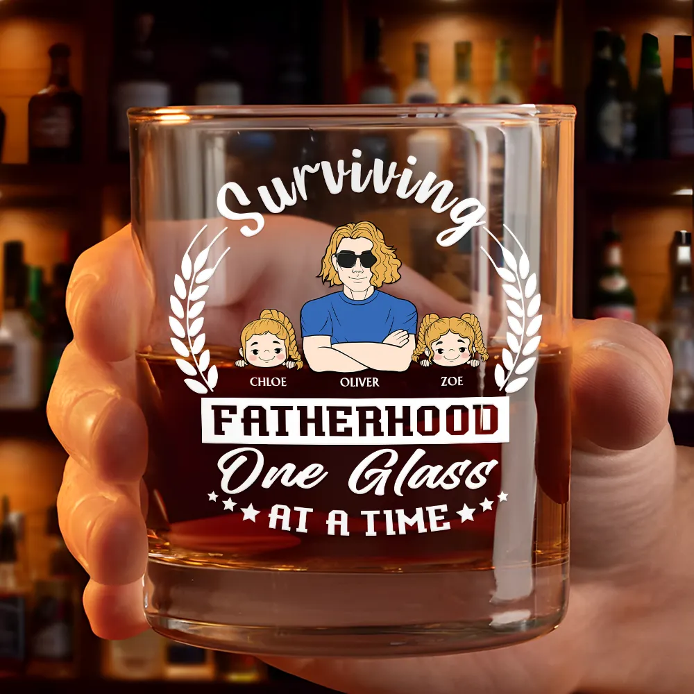 One Glass At A Time - Personalized Whiskey Glass