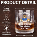 Gift For Father, Dad - Daughters (Young), Dad - Sons, Dad - Children, Dad's Hobby, Funny - One Glass At A Time - Personalized Whiskey Glass