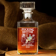 Funny, Retirement, Parents, Gift For Yourself, Gift For Women, Gift For Men, Gift For Grandparents, Gifts For Colleagues - Oops I Mean Happy Retirement - Personalized Square Whiskey Bottle