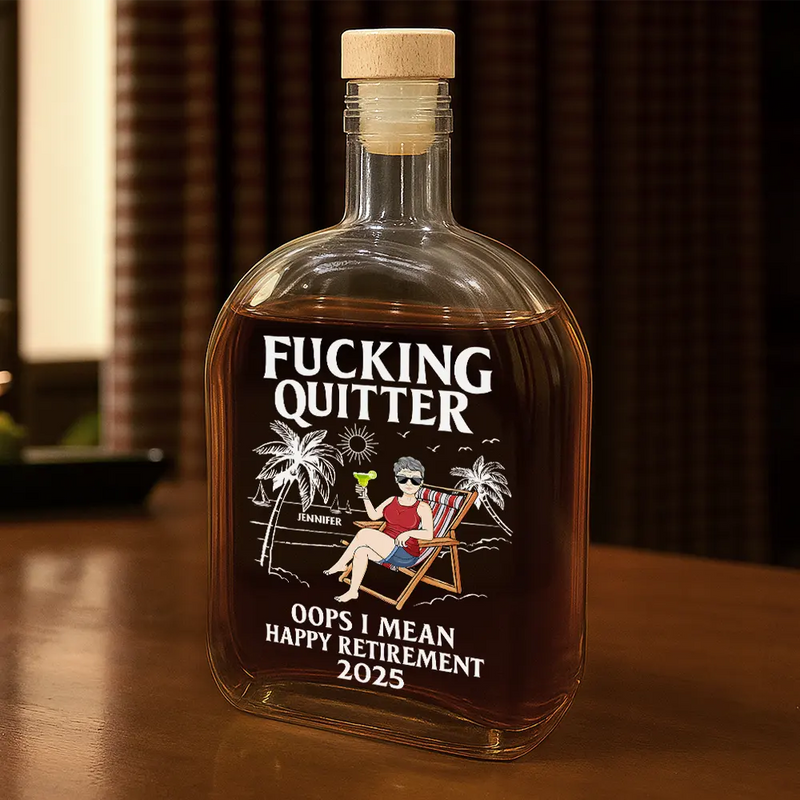 Retirement,Gift For Wife,Gift For Husband,Gift For Yourself,Gift For Women,Gift For Men,Gift For Grandpa,Gift For Father,Gift For Mother,Gift For Grandma - Oops I Mean Happy Retirement - Personalized Whiskey Bottle