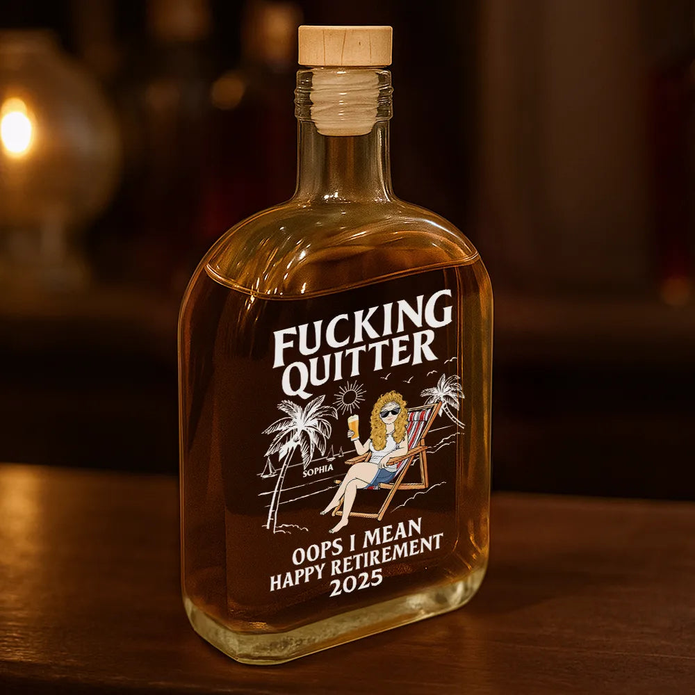 Retirement,Gift For Wife,Gift For Husband,Gift For Yourself,Gift For Women,Gift For Men,Gift For Grandpa,Gift For Father,Gift For Mother,Gift For Grandma - Oops I Mean Happy Retirement - Personalized Whiskey Bottle