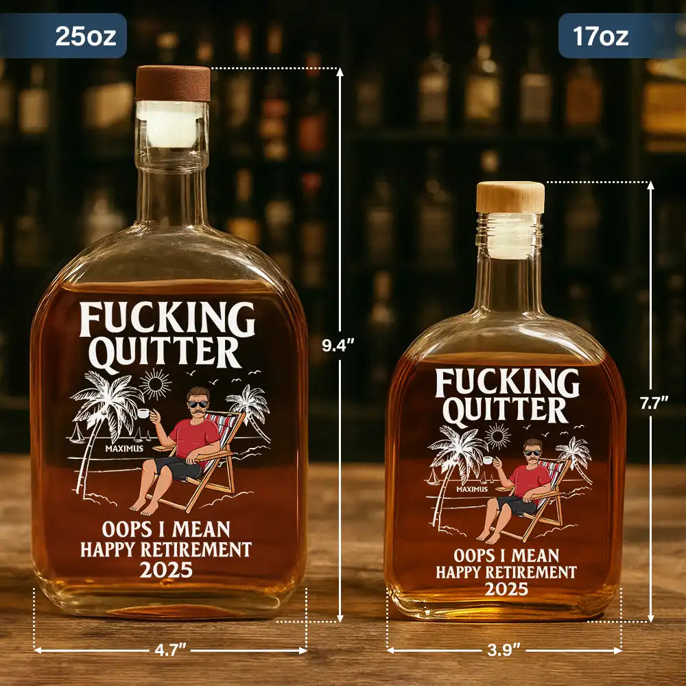 Retirement,Gift For Wife,Gift For Husband,Gift For Yourself,Gift For Women,Gift For Men,Gift For Grandpa,Gift For Father,Gift For Mother,Gift For Grandma - Oops I Mean Happy Retirement - Personalized Whiskey Bottle