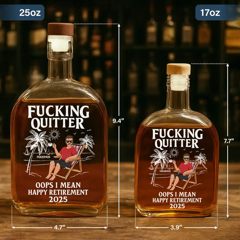 Retirement,Gift For Wife,Gift For Husband,Gift For Yourself,Gift For Women,Gift For Men,Gift For Grandpa,Gift For Father,Gift For Mother,Gift For Grandma - Oops I Mean Happy Retirement - Personalized Whiskey Bottle