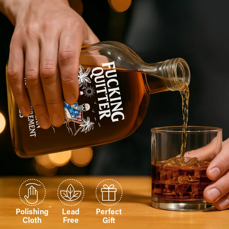 Retirement,Gift For Wife,Gift For Husband,Gift For Yourself,Gift For Women,Gift For Men,Gift For Grandpa,Gift For Father,Gift For Mother,Gift For Grandma - Oops I Mean Happy Retirement - Personalized Whiskey Bottle