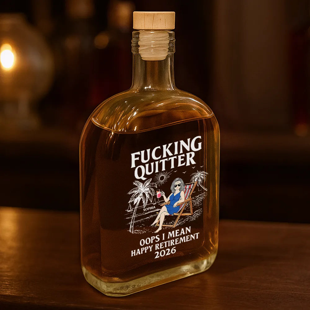 Funny,Retirement,Parents,Gift For Yourself,Gift For Women,Gift For Men,Gift For Grandparents,Gifts For Colleagues - Oops I Mean Happy Retirement - Personalized Whiskey Bottle