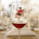 Retirement,Funny,Gift For Yourself,Parents,Gift For Grandparents - Oops I Mean Happy Retirement - Personalized Wine Glass