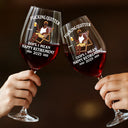 Retirement,Funny,Gift For Yourself,Parents,Gift For Grandparents - Oops I Mean Happy Retirement - Personalized Wine Glass