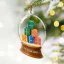 Happy,Family,Christmas - Our Family 3D Effect Pile Of Gilfs - Personalized Custom Shaped Acrylic Ornament