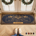 Christian,Family - Our Family Will Serve The Lord - Personalized Runner Rug