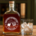 Gift For Father,New Dad,Non-Eng,Icon,Adorable - Our First Father's Day Together - Personalized Whiskey Bottle