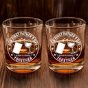 Gift For Father,New Dad,Non-Eng,Icon,Adorable - Our First Father's Day Together - Personalized Whiskey Glass