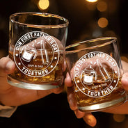 Gift For Father,New Dad,Non-Eng,Icon,Adorable - Our First Father's Day Together - Personalized Whiskey Glass