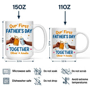 New Dad,New baby,Gift For Father - Our First Father's Day Together Cheers - Personalized Mug
