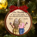 Happy,Gift For Bestie,Gifts For Colleagues,Christmas - Our Friendship Isn’t A Big Thing - Personalized 2-Layered Wooden Ornament