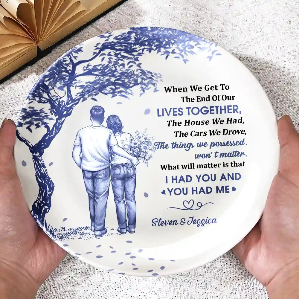 Gift For Couples,Gift For Husband,Gift For Wife,Gift For Boyfriend,Gift For Girlfriend,Love - Our Home Ain't Castle - Personalized Ceramic Plate