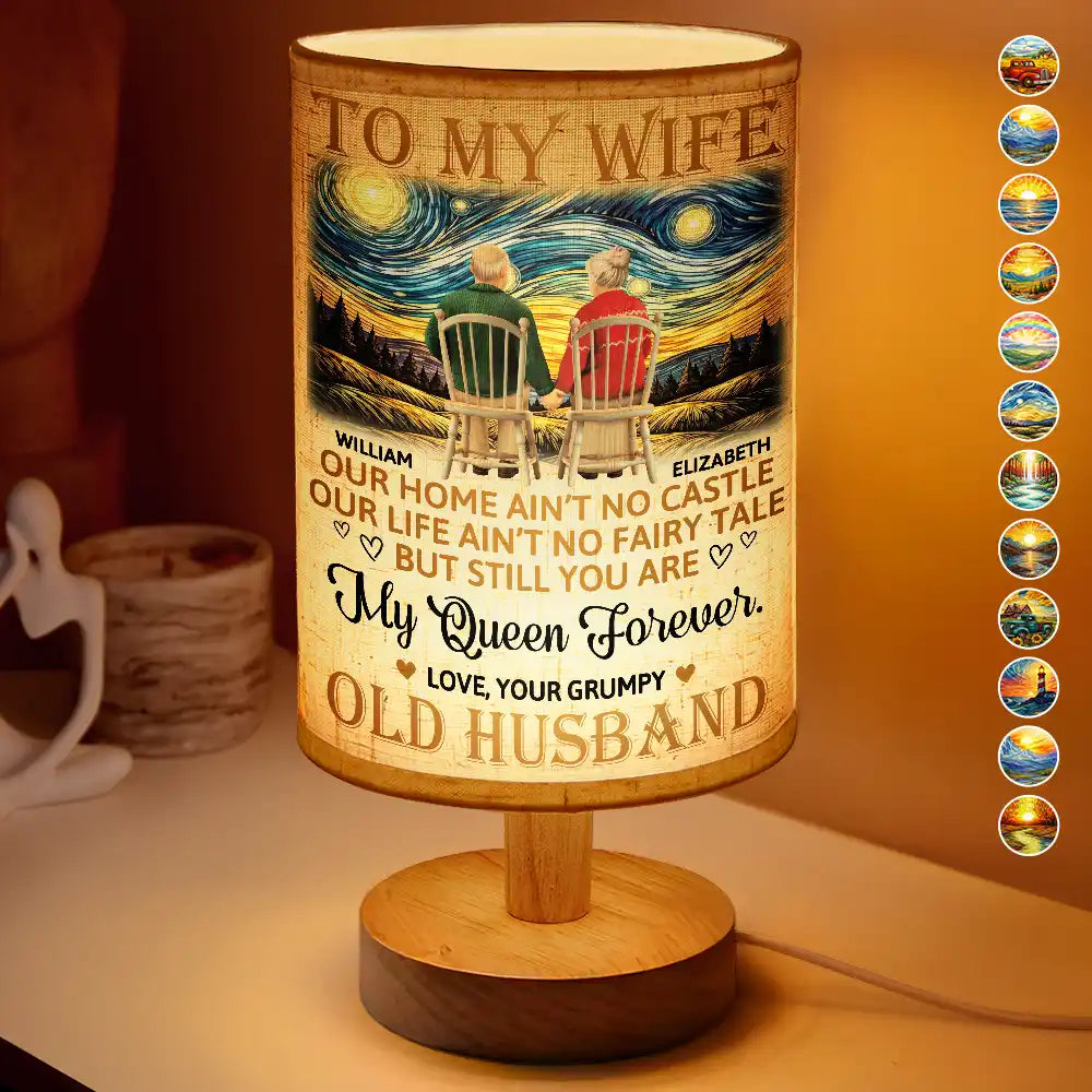 Gift For Couples, Gift For Husband, Gift For Wife, Gift For Boyfriend, Gift For Girlfriend, Love - Our Home Ain't Castle - Personalized Fabric Lamp