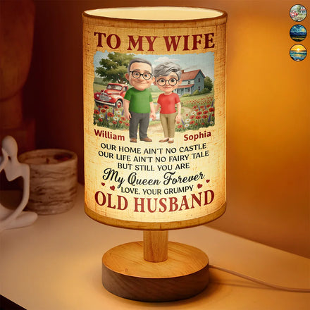 Our Home Ain't No Castle Couple - Personalized Fabric Lamp