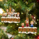 Gift For Kids,Grandma - Grandkids,Gift For Grandkids,Grandpa - Grandkids,Dad - Children,Mom - Children,Gift For Grandma,Gift For Grandpa,Gift For Grandparents,Love,Christmas - Our Kids Grandkids Christmas - Personalized Custom Shaped Wooden Ornament